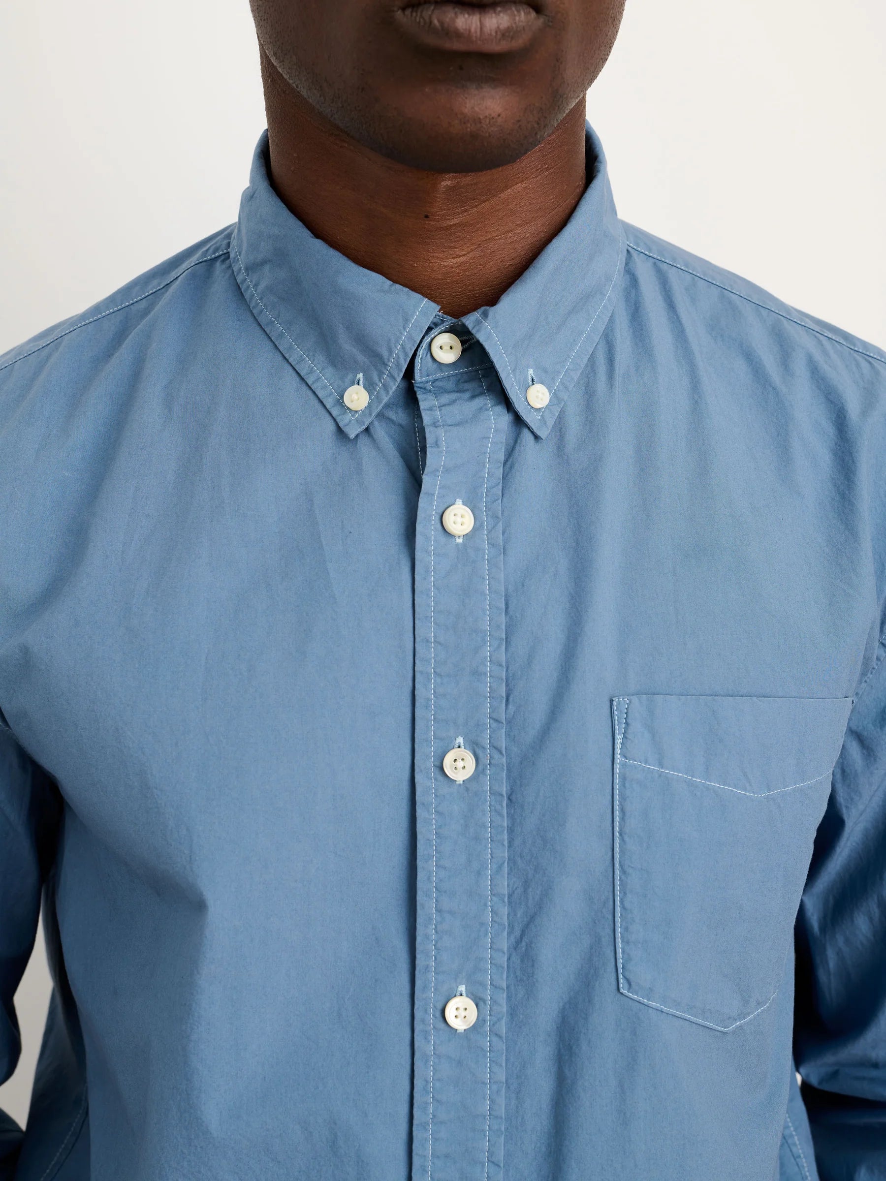 Alex Mill Mill Shirt In Cotton Poplin- Faded Dalft Blue