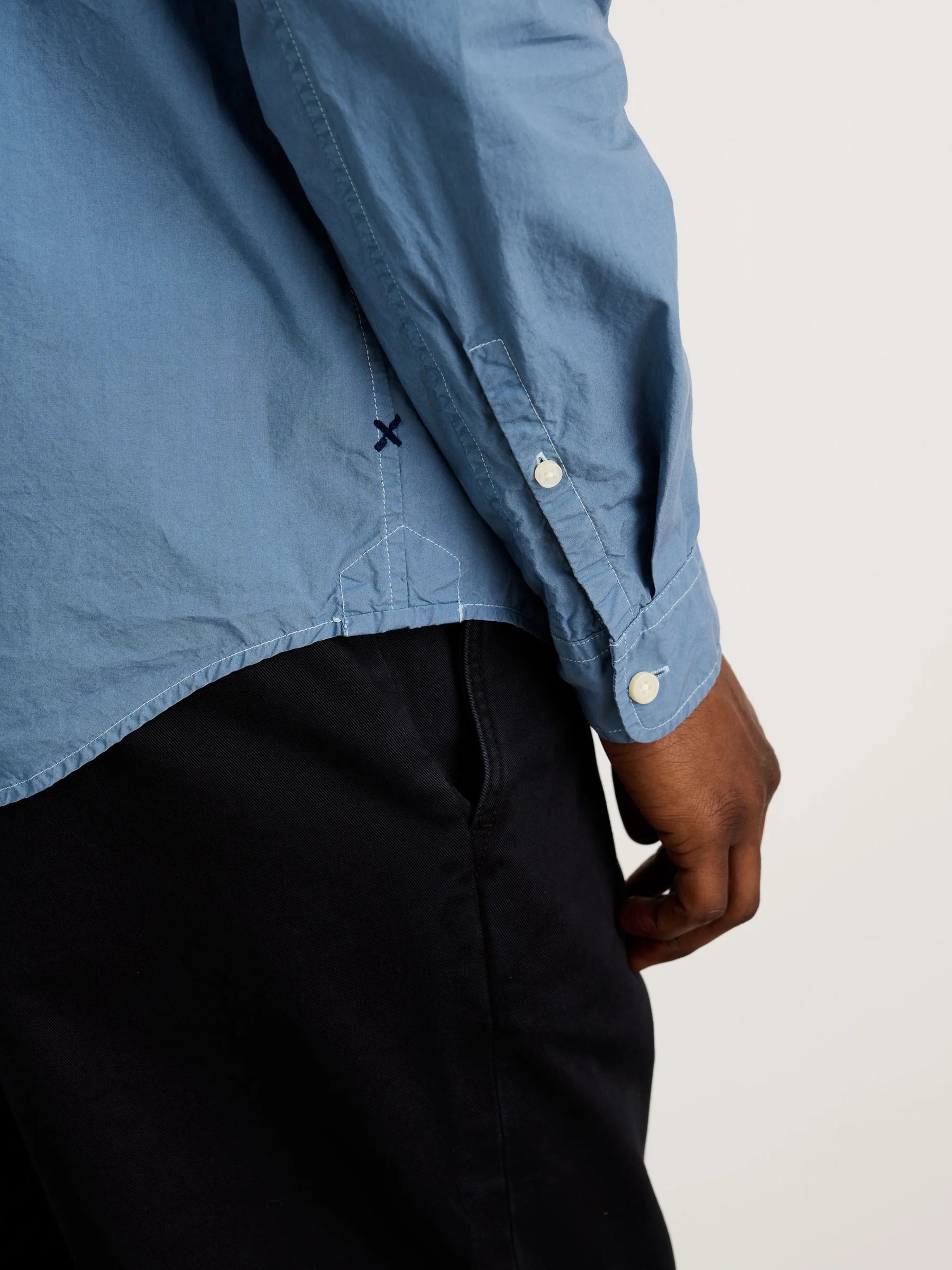 Alex Mill Mill Shirt In Cotton Poplin- Faded Dalft Blue
