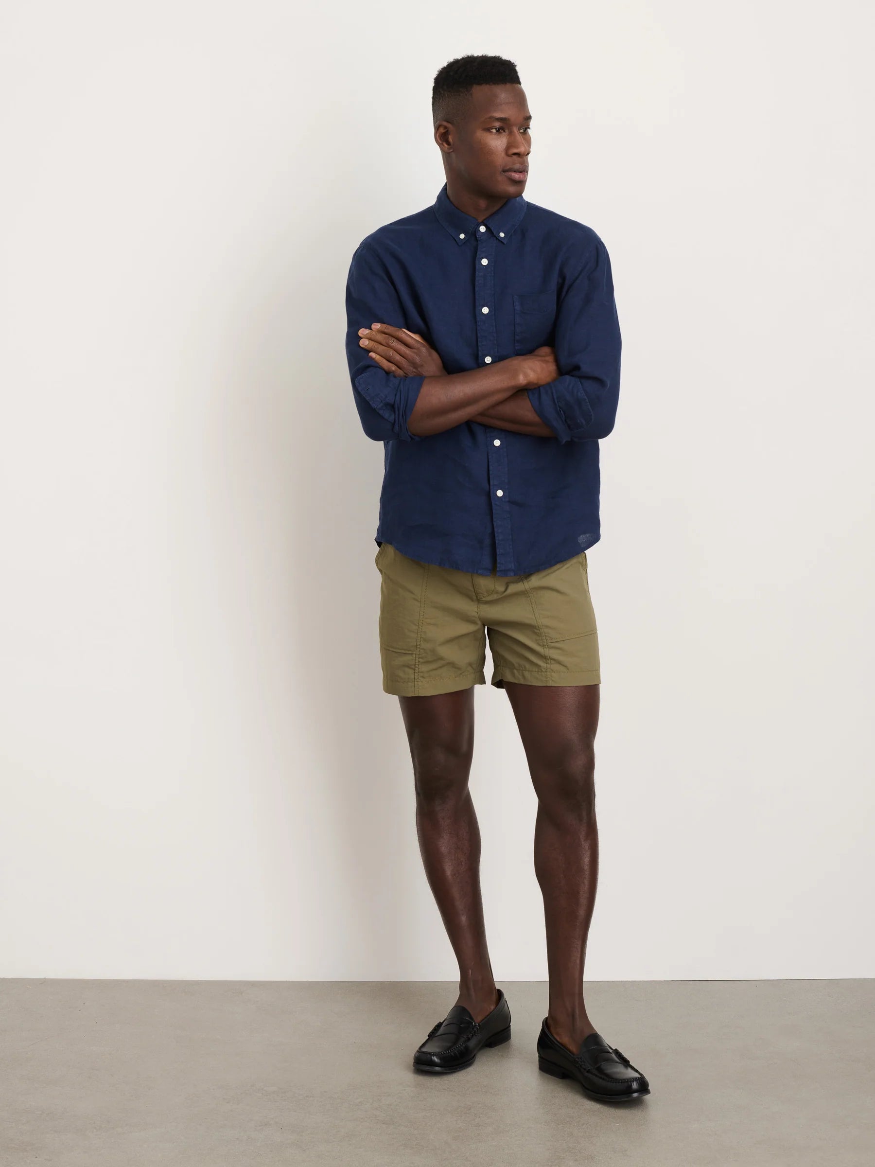 Alex Mill Linen Mill Shirt - Navy