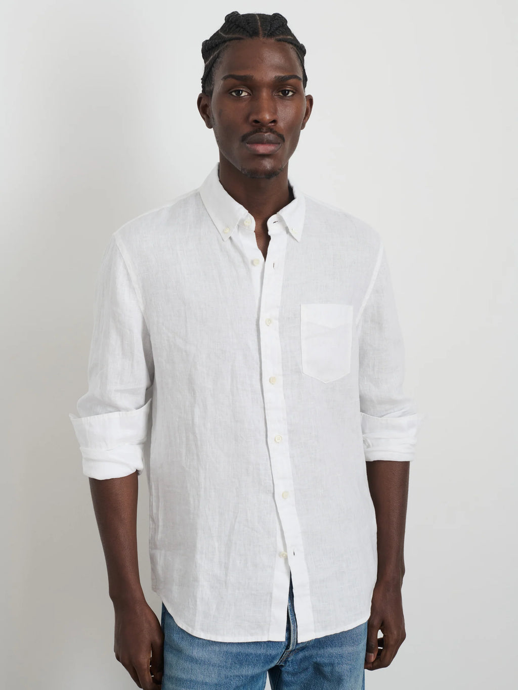 Alex Mill Mill Shirt in Linen- White