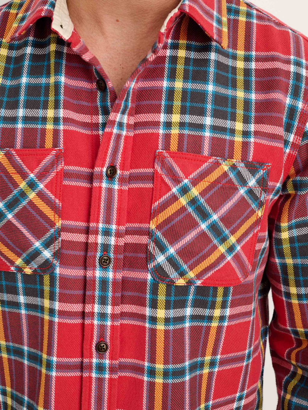 Alex Mill Chore Shirt In Flannel Red