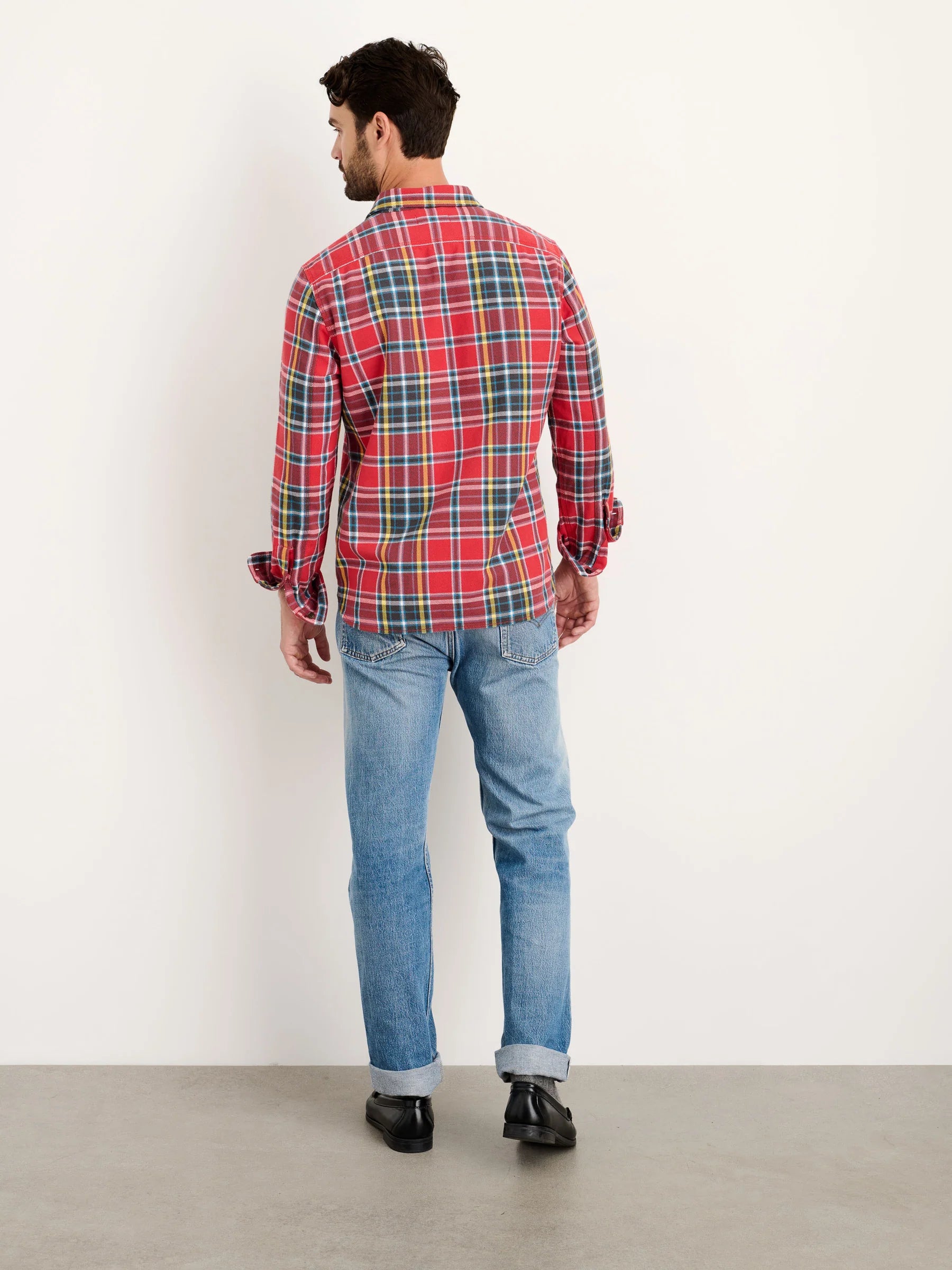 Alex Mill Chore Shirt In Flannel Red