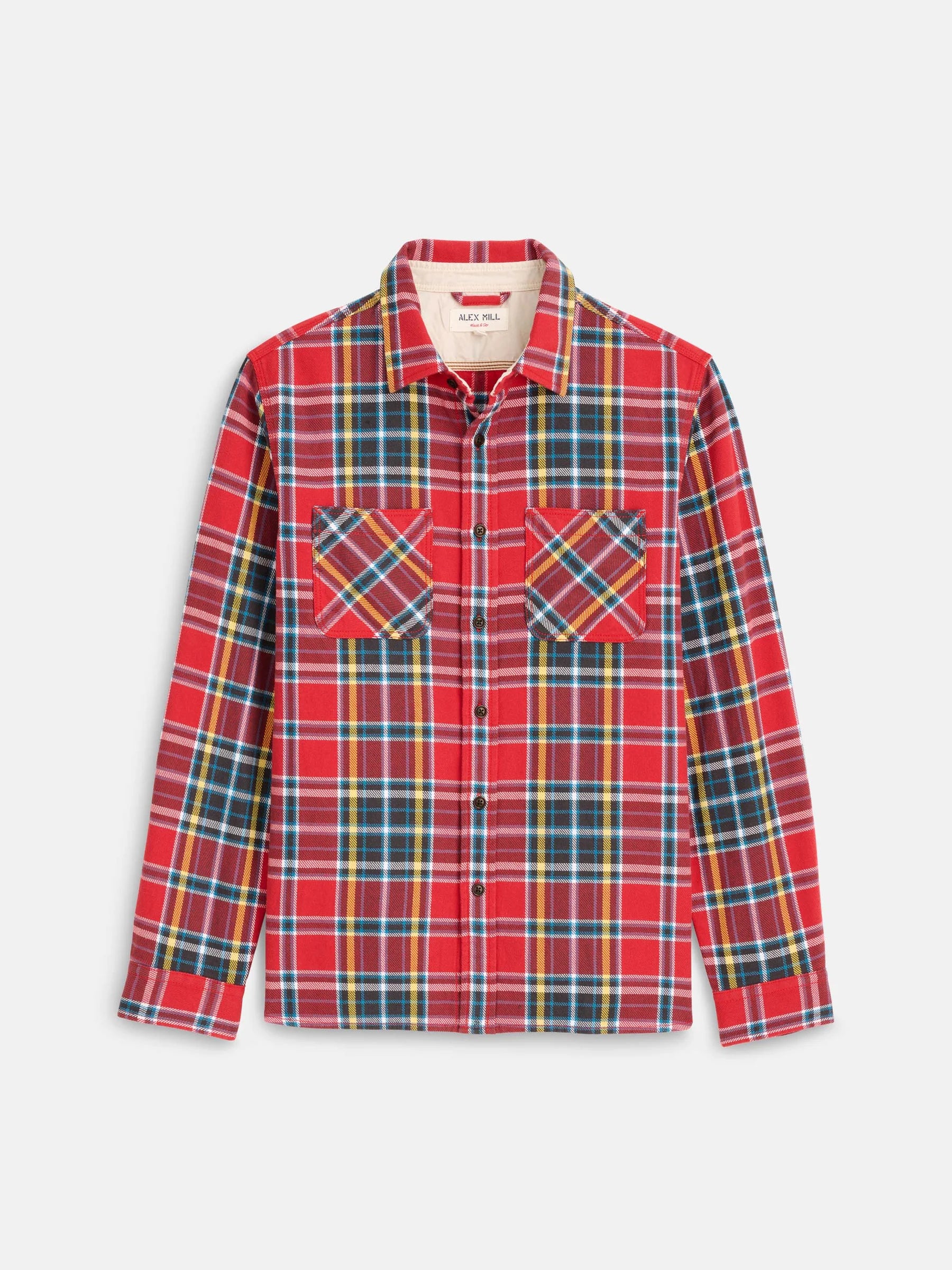 Alex Mill Chore Shirt In Flannel Red