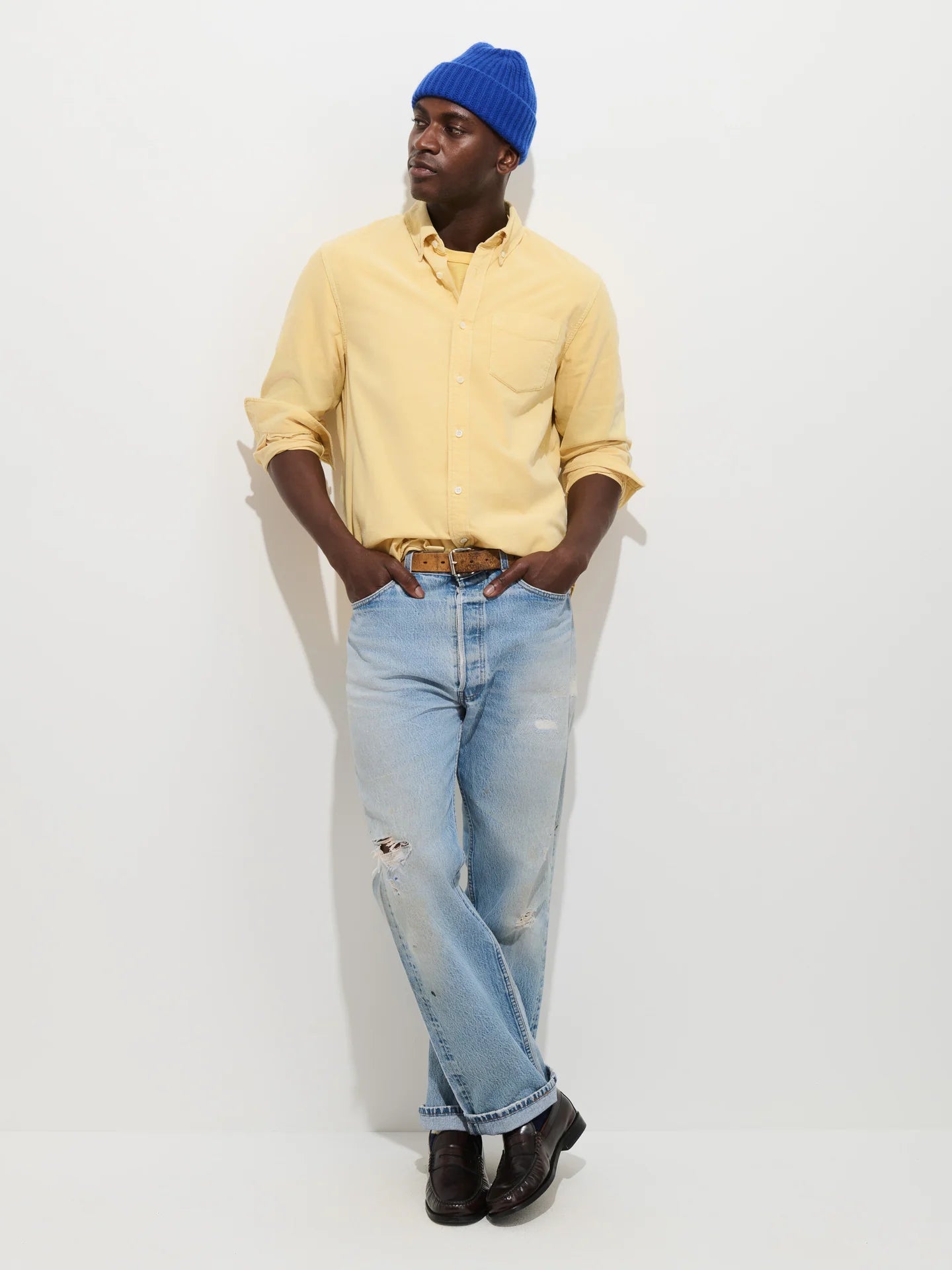 Alex Mill Mill Shirt in Fine Wale Corduroy - Butter