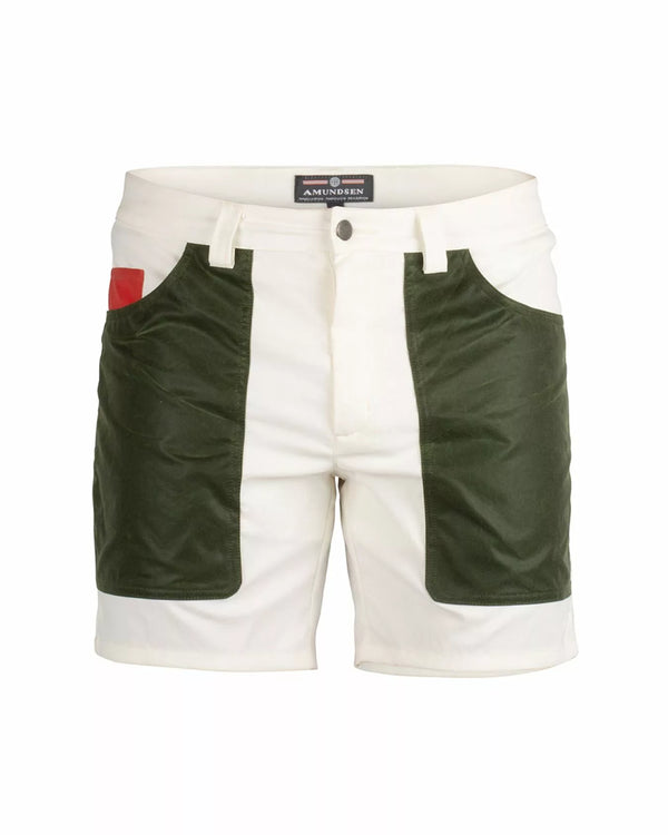 Amundsen 7Incher Field Shorts - Off White/Green