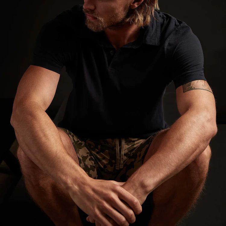 James Perse Sueded Jersey Polo - Deep