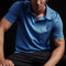 James Perse Sueded Jersey Polo - Electric Blue Pigment