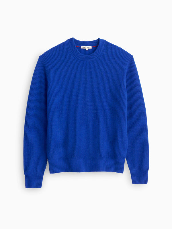 Alex Mill Jordan Sweater in Washed Cashmere - Cobalt