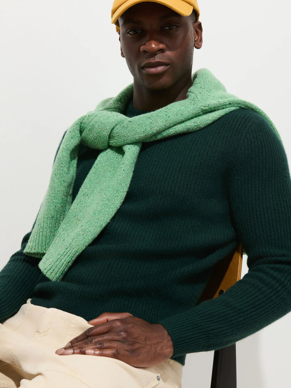 Alex Mill Jordan Sweater in Cashmere - Cypress Green