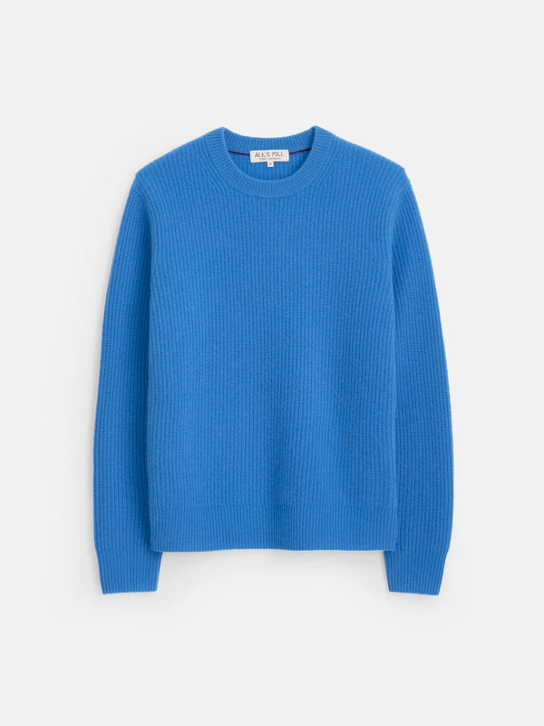 Alex Mill Jordan Sweater in Washed Cashmere - French Blue