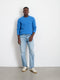 Alex Mill Jordan Sweater in Washed Cashmere - French Blue