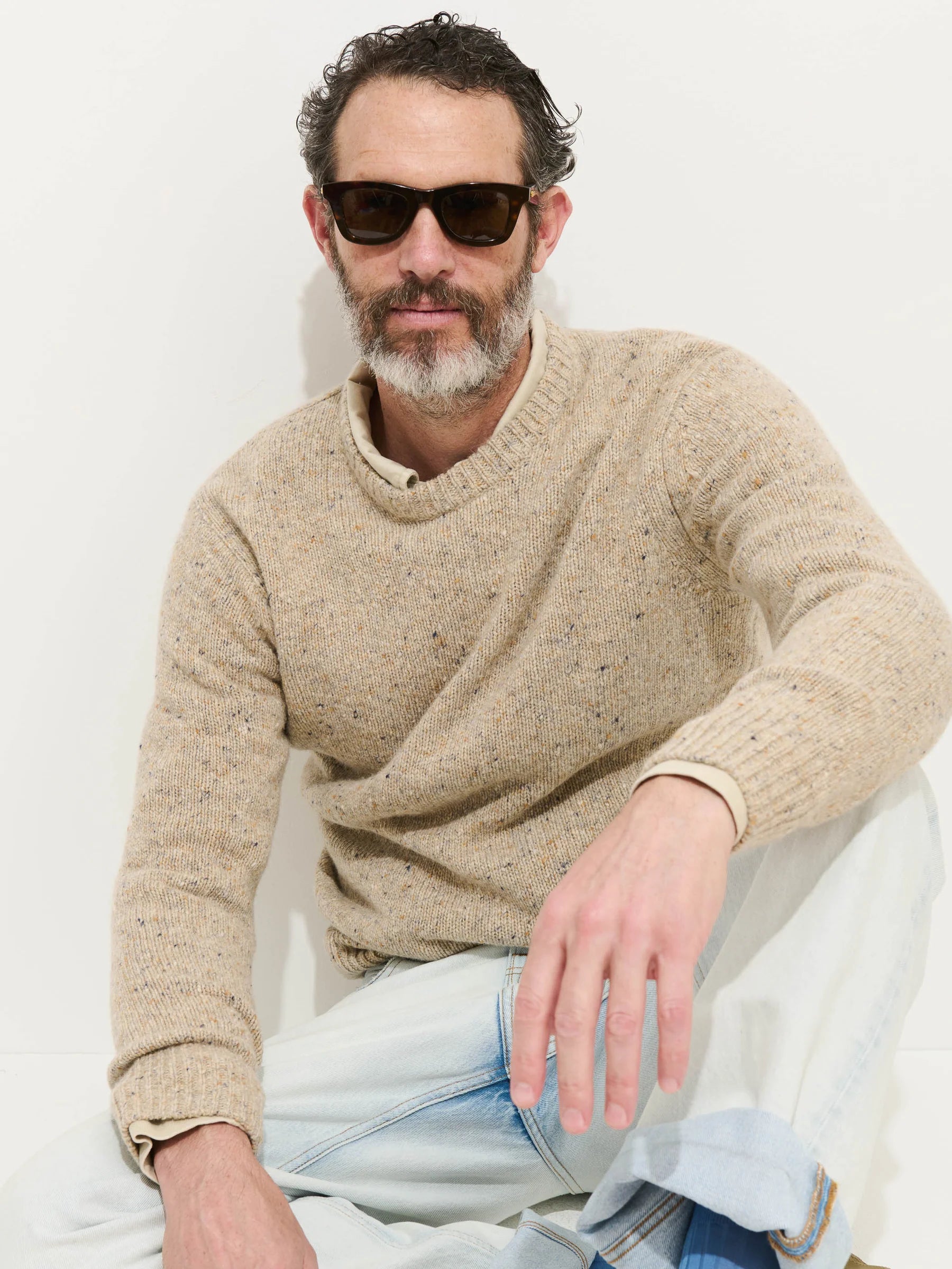 Alex Mill Donegal Crewneck Sweater - Oatmeal