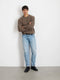 Alex Mill Jordan Sweater in Washed Cashmere - Heather Walnut