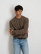 Alex Mill Jordan Sweater in Washed Cashmere - Heather Walnut