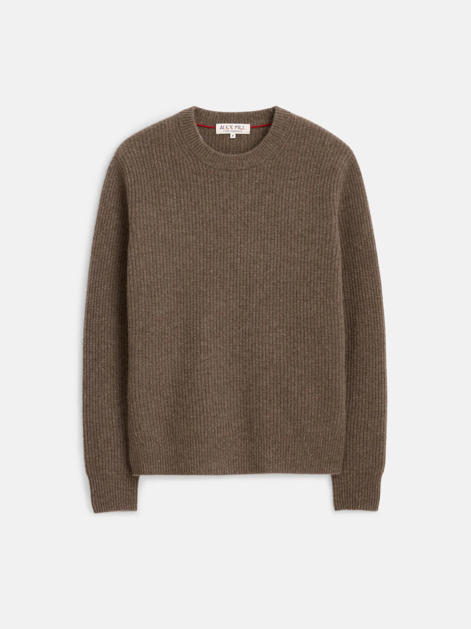 Alex Mill Jordan Sweater in Washed Cashmere - Heather Walnut