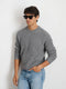 Alex Mill Jordan Sweater in Washed Cashmere - Marled Heather Grey