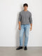 Alex Mill Jordan Sweater in Washed Cashmere - Marled Heather Grey