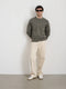 Alex Mill Gabriel Crewneck Sweater In Cotton Linen  - Heather Olive