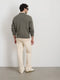 Alex Mill Gabriel Crewneck Sweater In Cotton Linen  - Heather Olive