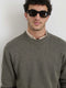 Alex Mill Gabriel Crewneck Sweater In Cotton Linen  - Heather Olive