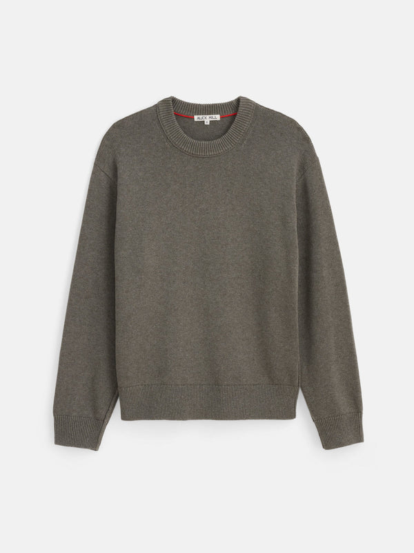 Alex Mill Gabriel Crewneck Sweater In Cotton Linen  - Heather Olive