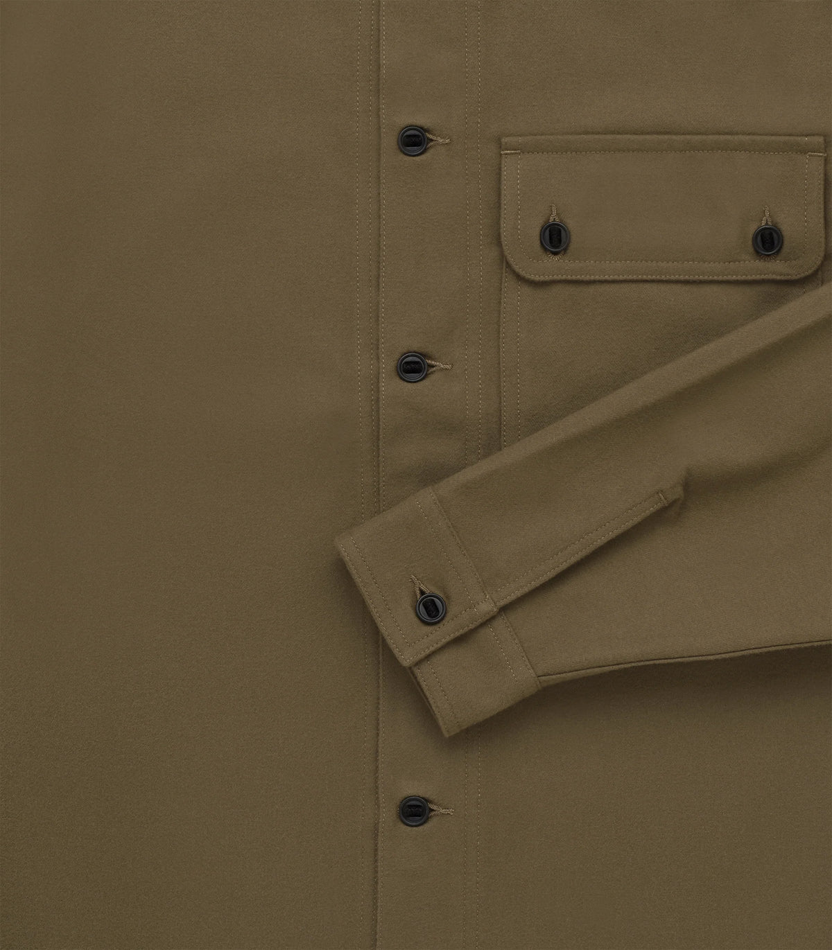 Knickerbocker Market Compact Cotton Overshirt - Moss