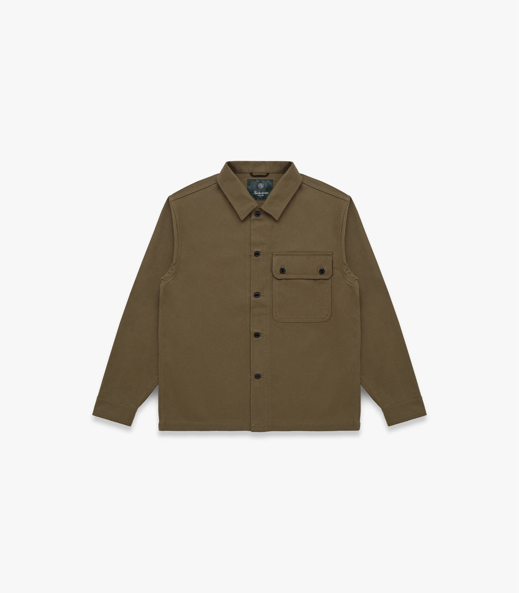 Knickerbocker Market Compact Cotton Overshirt - Moss
