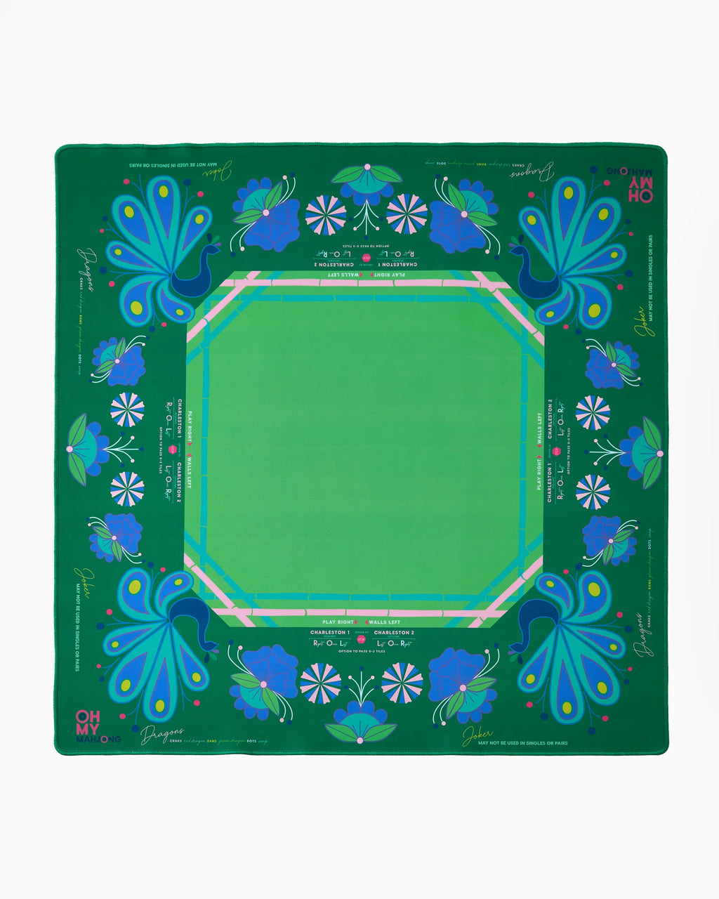 Oh My Mahjong Birdie Green Mat