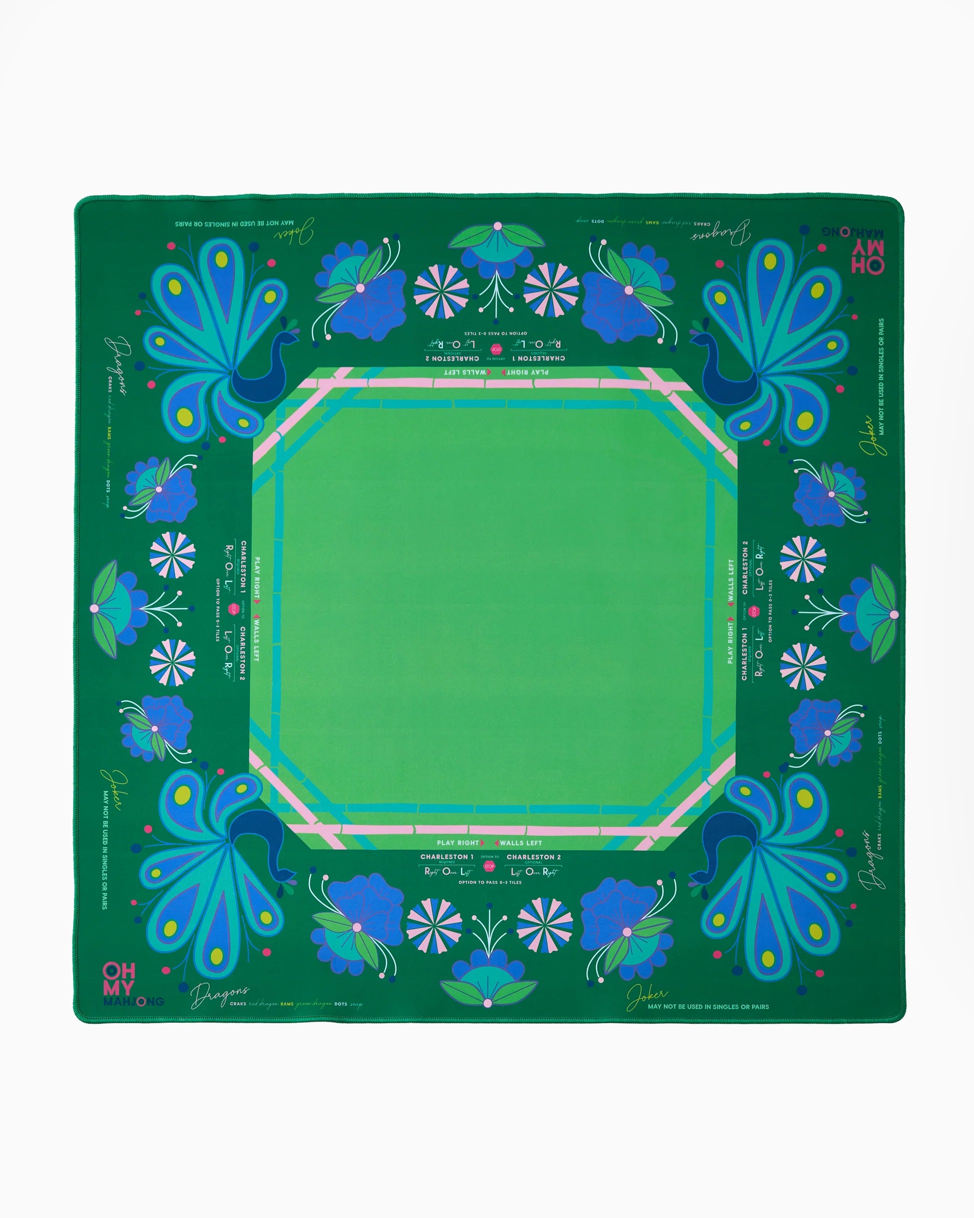 Oh My Mahjong Birdie Green Mat