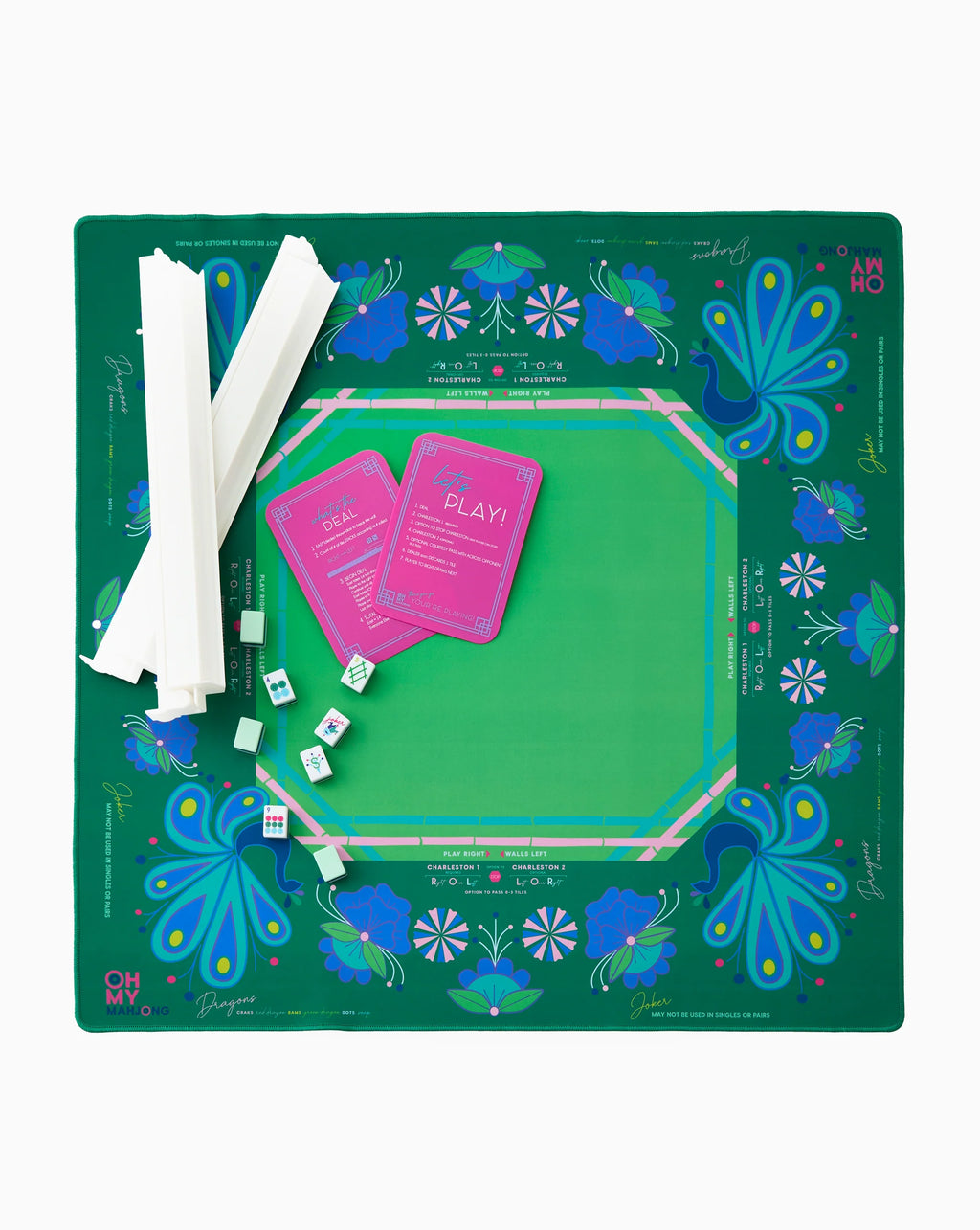 Oh My Mahjong Birdie Green Mat