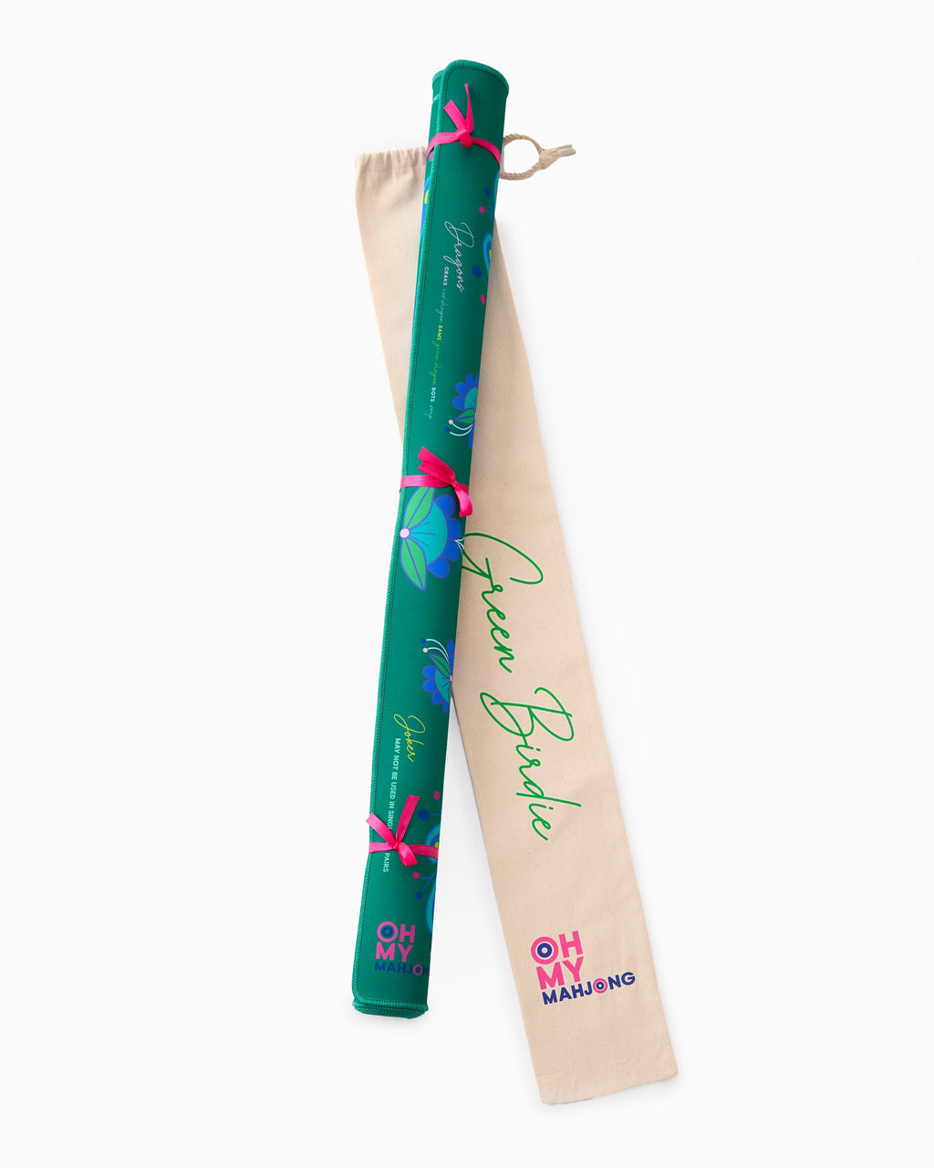 Oh My Mahjong Birdie Green Mahjong Mat