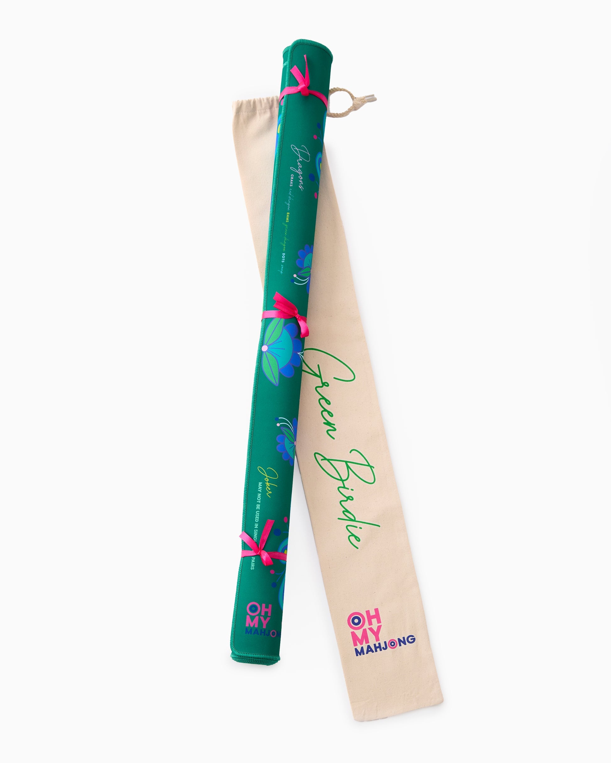 Oh My Mahjong Birdie Green Mahjong Mat