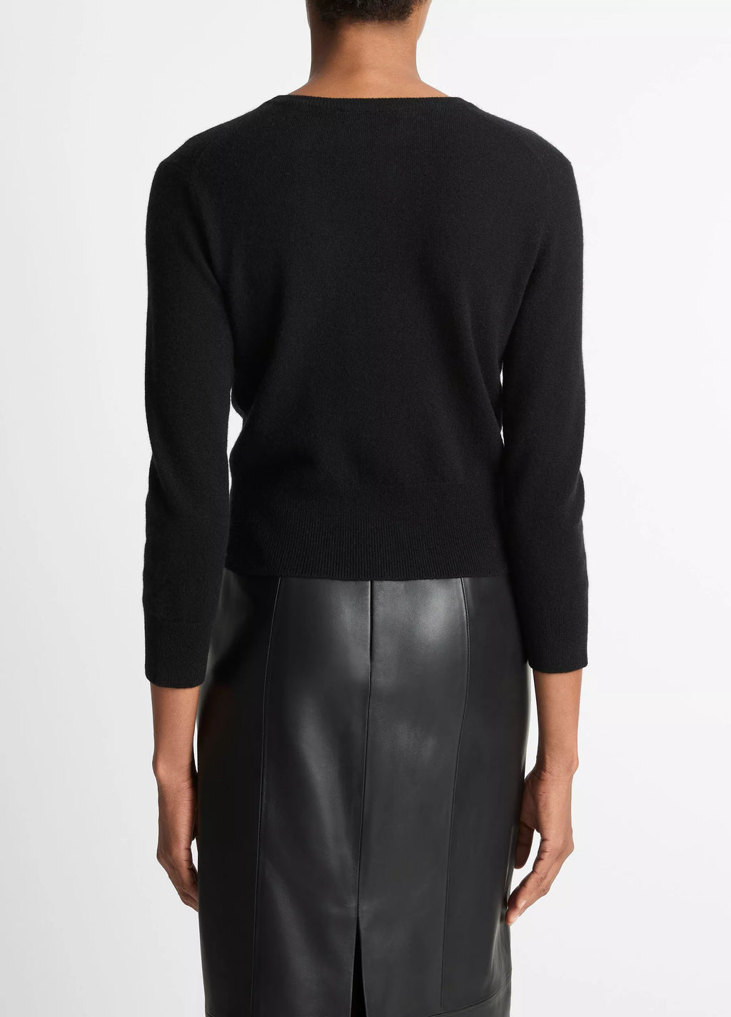 Vince Metal-Button Wool & Cashmere-Blend Cardigan - Black