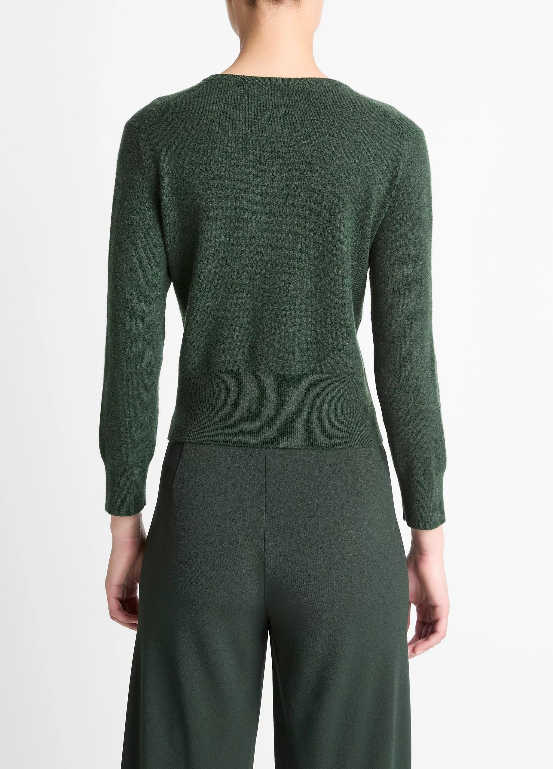 Vince Metal-Button Wool & Cashmere-Blend Cardigan - Forest