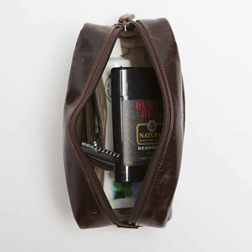 Moore and Giles George Mini Wash Kit - Brompton Brown
