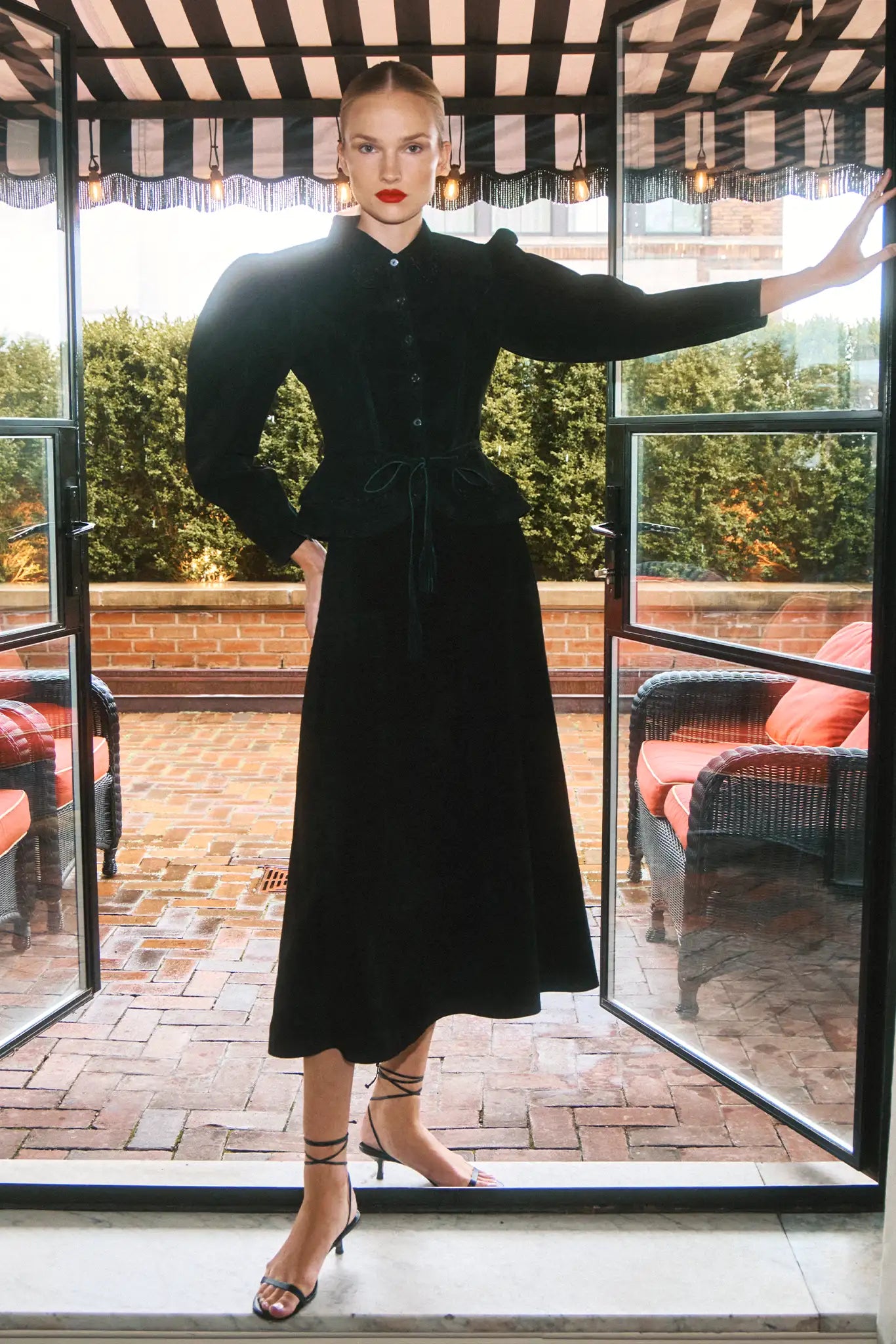 Hunter Bell Ida Skirt - Noir Suede