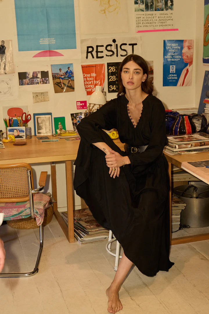 Natalie Martin Fiore Maxi - Black Silk