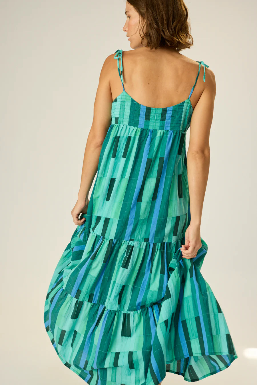 Natalie Martin Melanie Dress  - Sea Glass Cotton Green