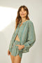 Natalie Martin Tolan Shirt - Paisley Stripe Pool