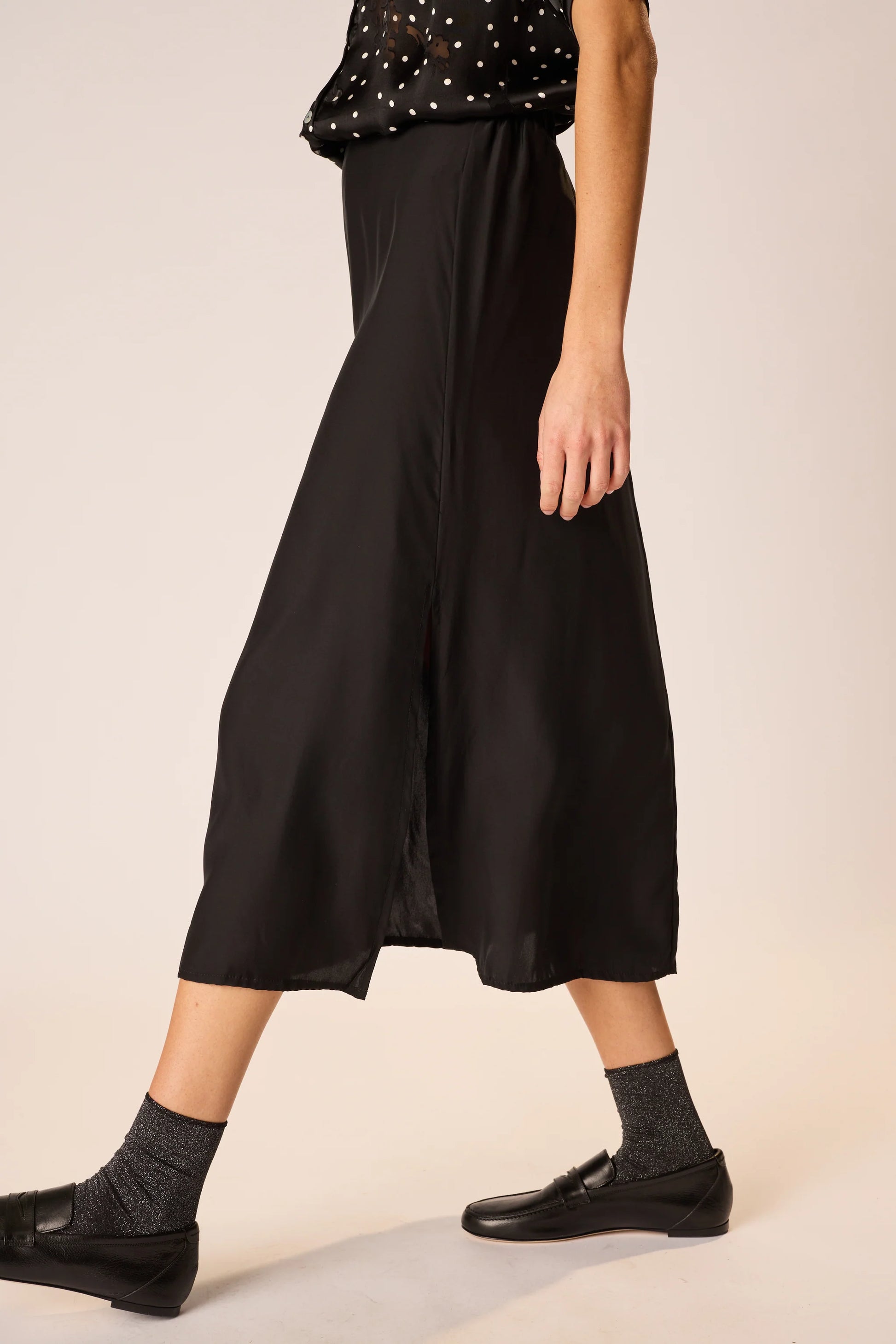 Natalie Martin Anita Skirt - Black Silk