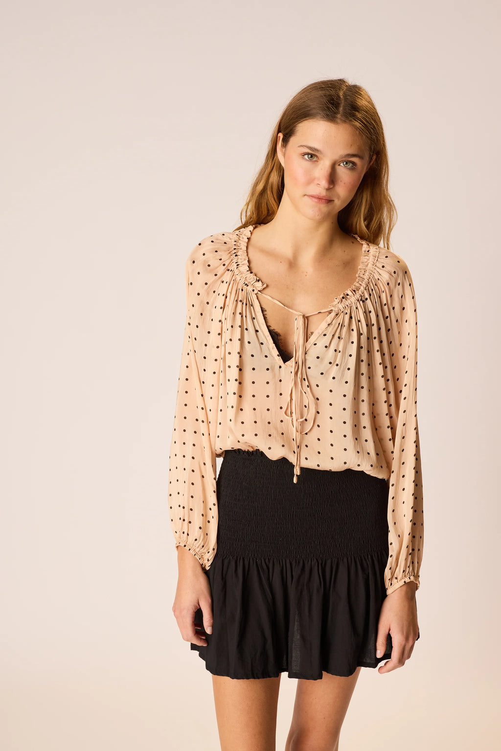 Natalie Martin Ashley Top - Polka Dot Creama