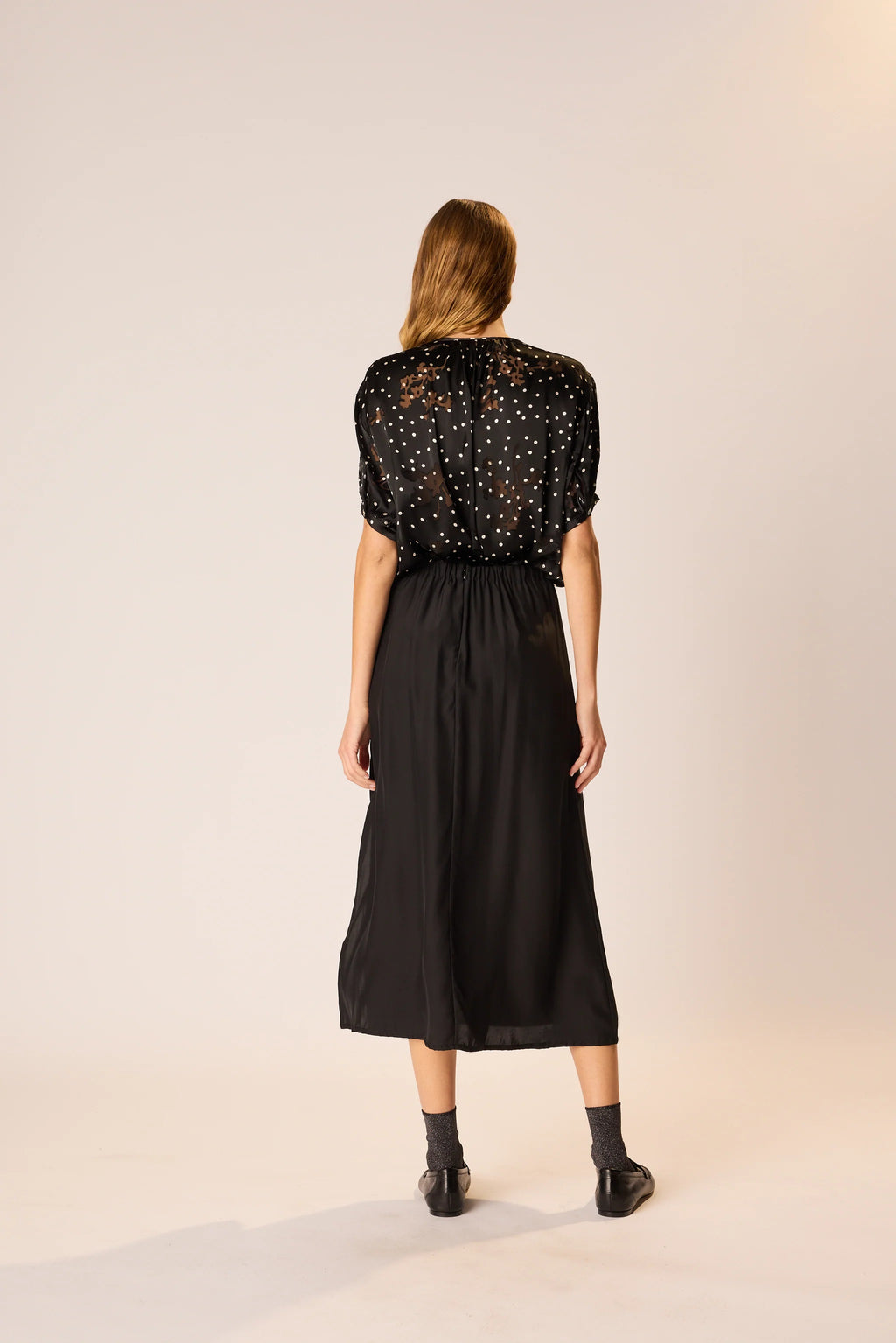 Natalie Martin Anita Skirt - Black Silk
