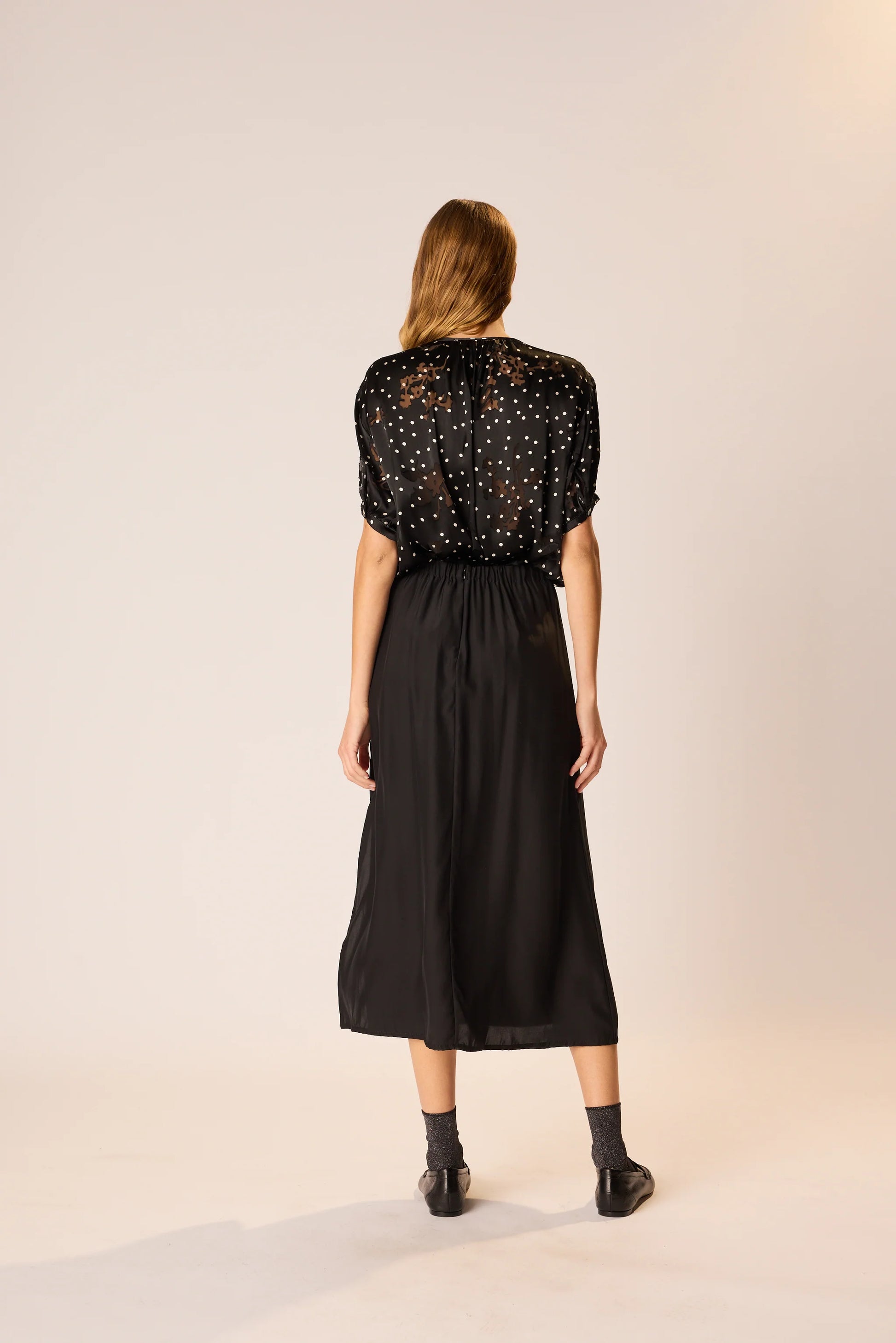 Natalie Martin Anita Skirt - Black Silk