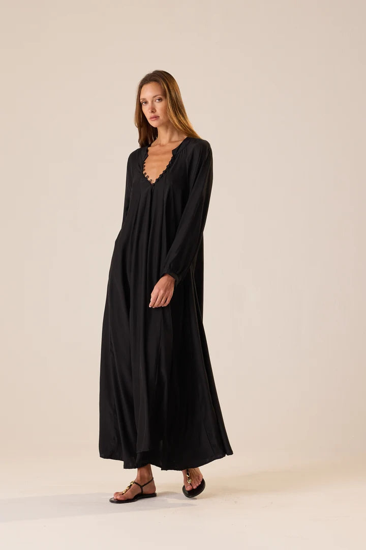 Natalie Martin Fiore Maxi - Black Silk