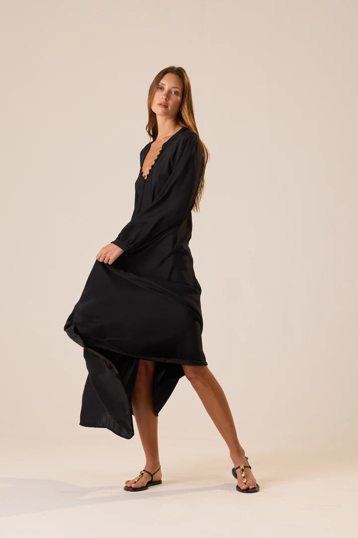 Natalie Martin Fiore Maxi - Black Silk
