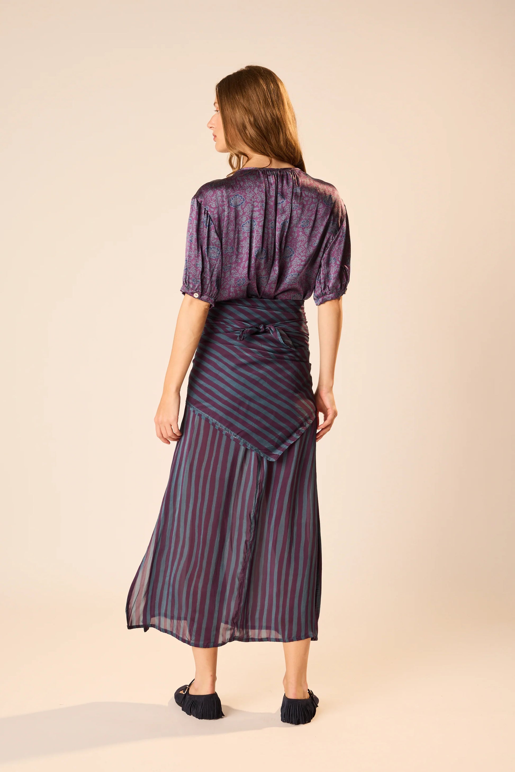 Natalie Martin Violet Top - Heritage Floral Amethyst