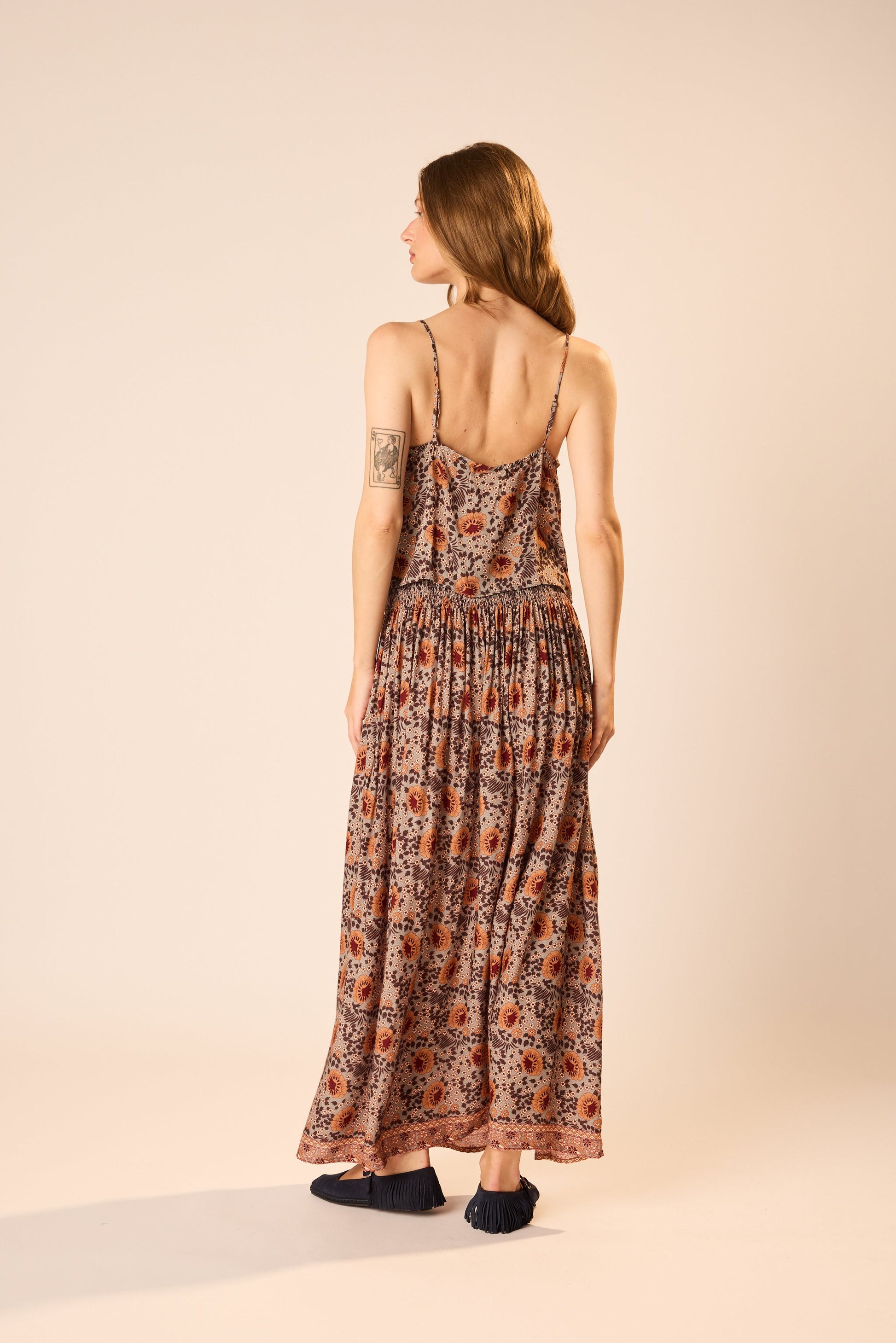 Natalie Martin Bella Skirt - Vintage Flowers Slate