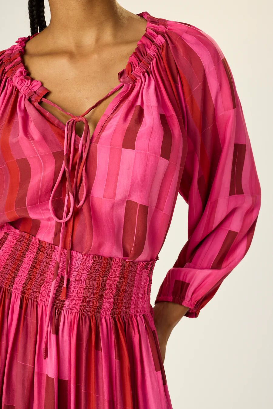 Natalie Martin Ashley Top - Sea Glass Silk Pink
