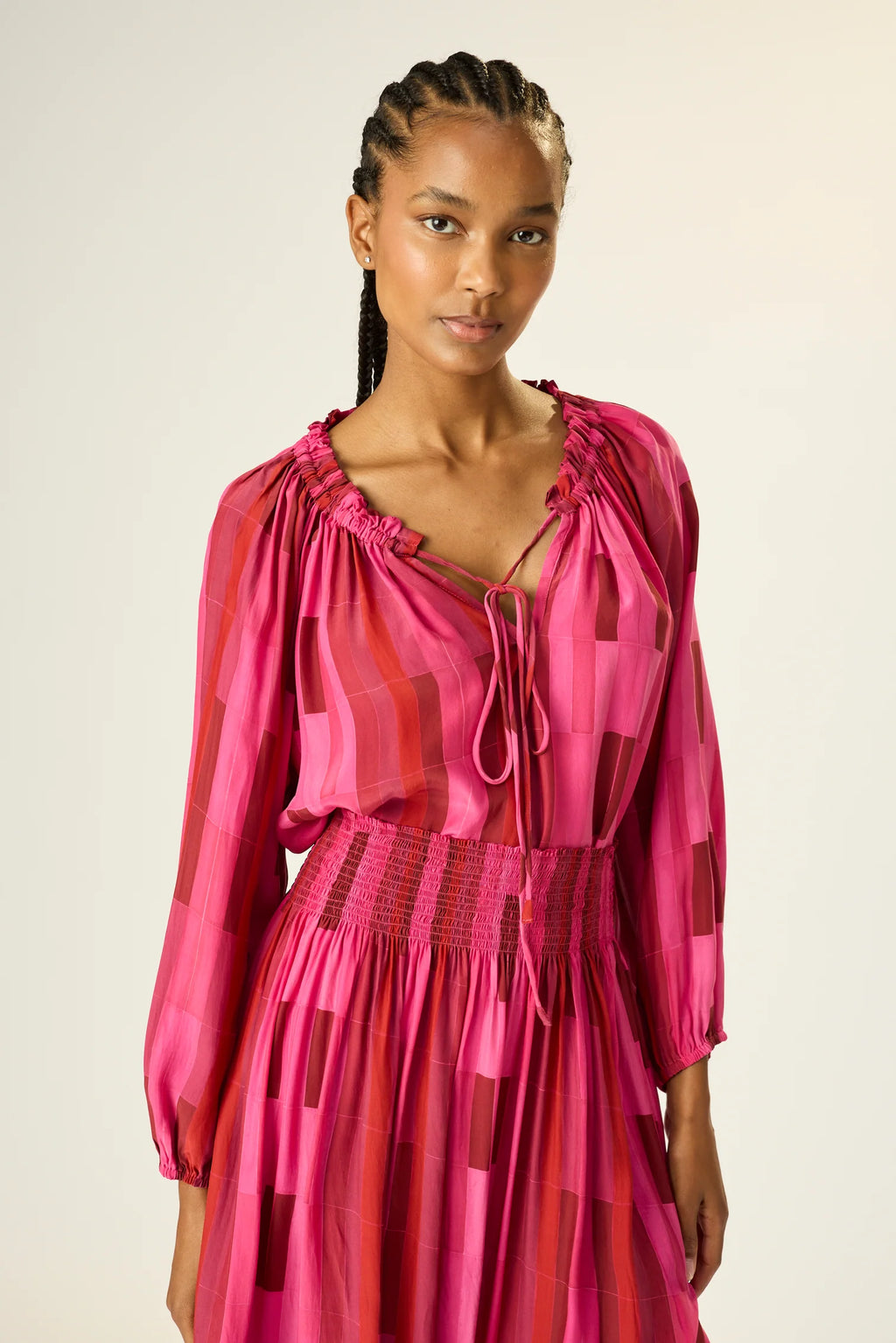 Natalie Martin Ashley Top - Sea Glass Silk Pink