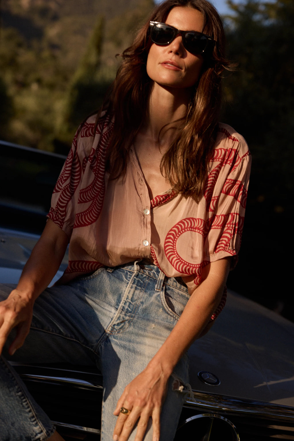 Natalie Martine Violet Top - Ament Snake Bone